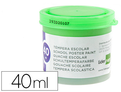 40ml. témpera escolar Liderpapel verde claro